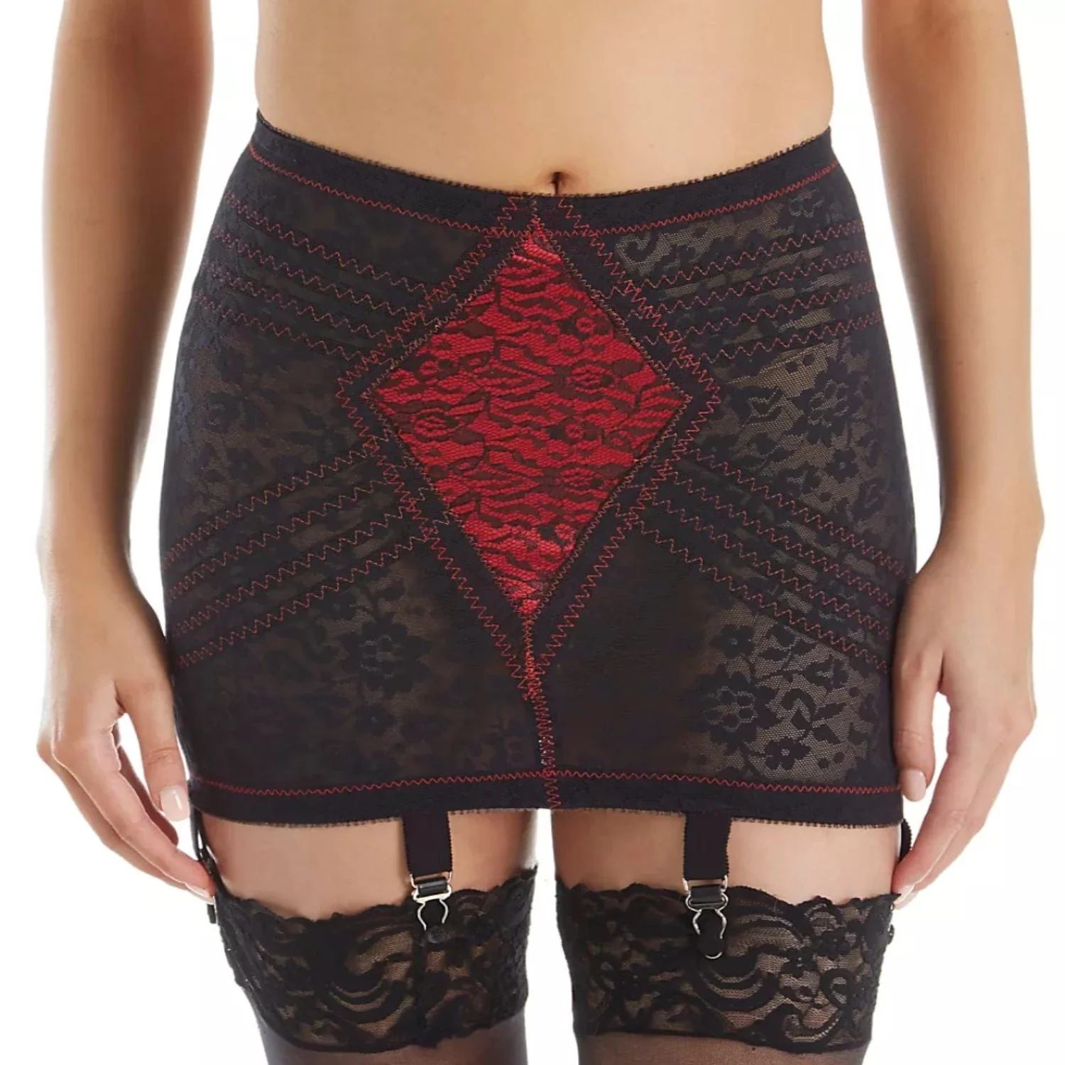 Style 1357 | Lace Waistline Open Bottom Girdle | Extra Firm Shaping - Image 11