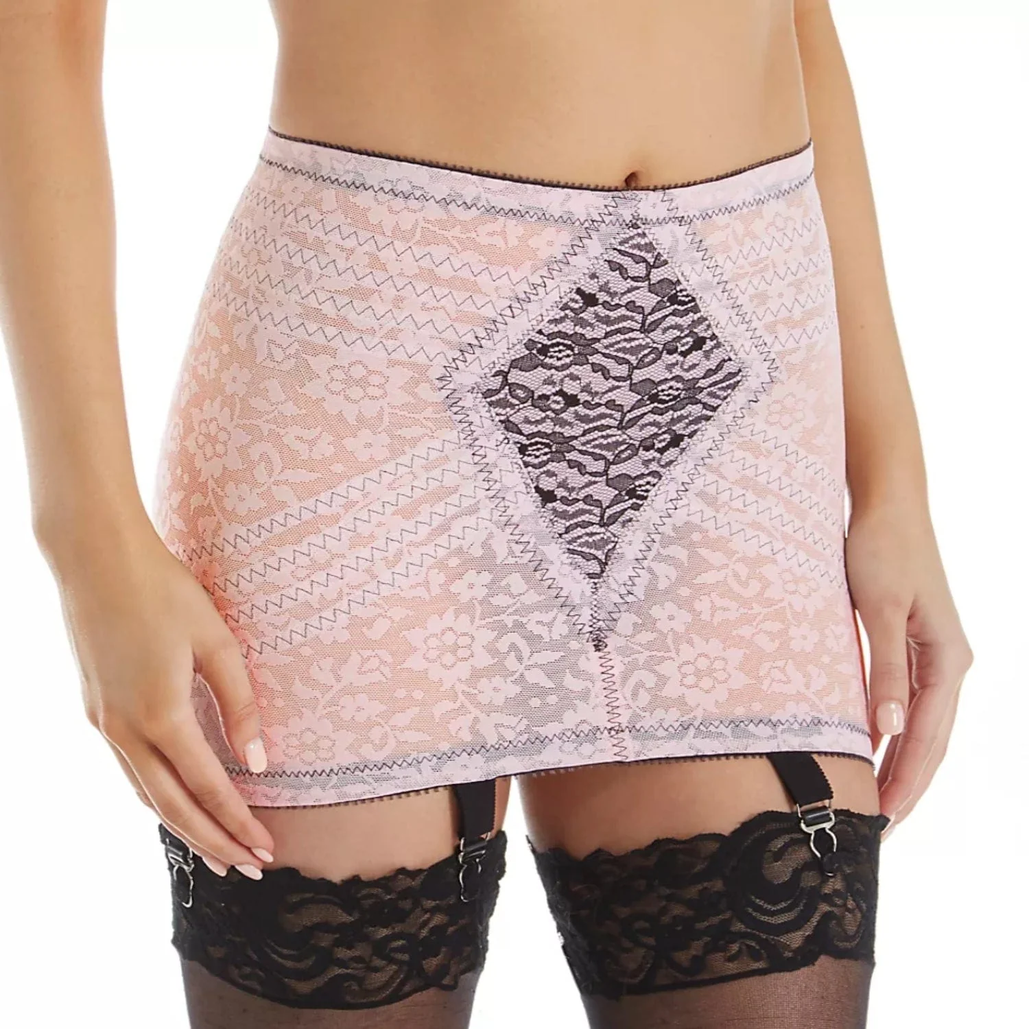 Style 1357 | Lace Waistline Open Bottom Girdle | Extra Firm Shaping - Image 6