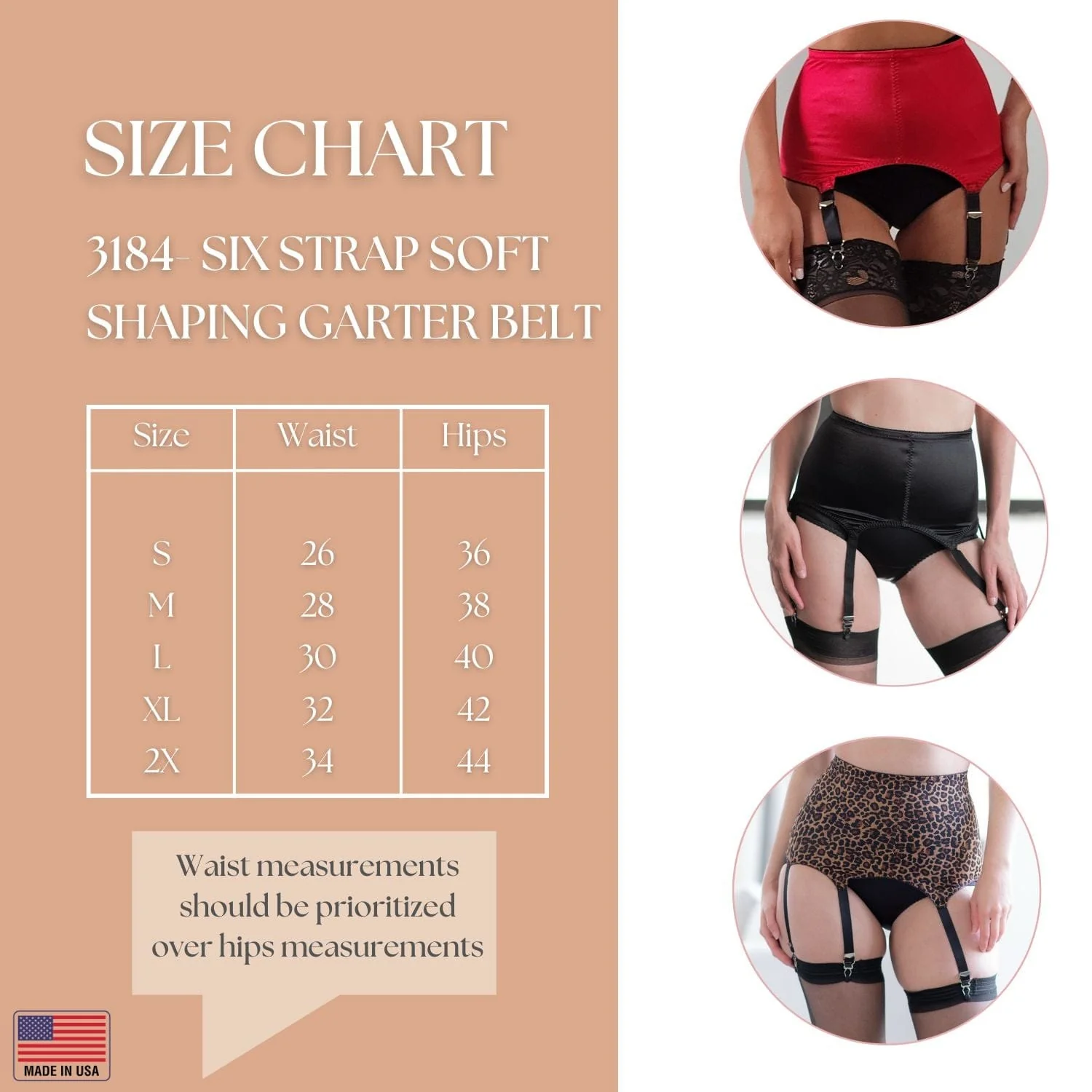 Style 3184 | Six Strap Soft Shaping Garter Belt - Image 13