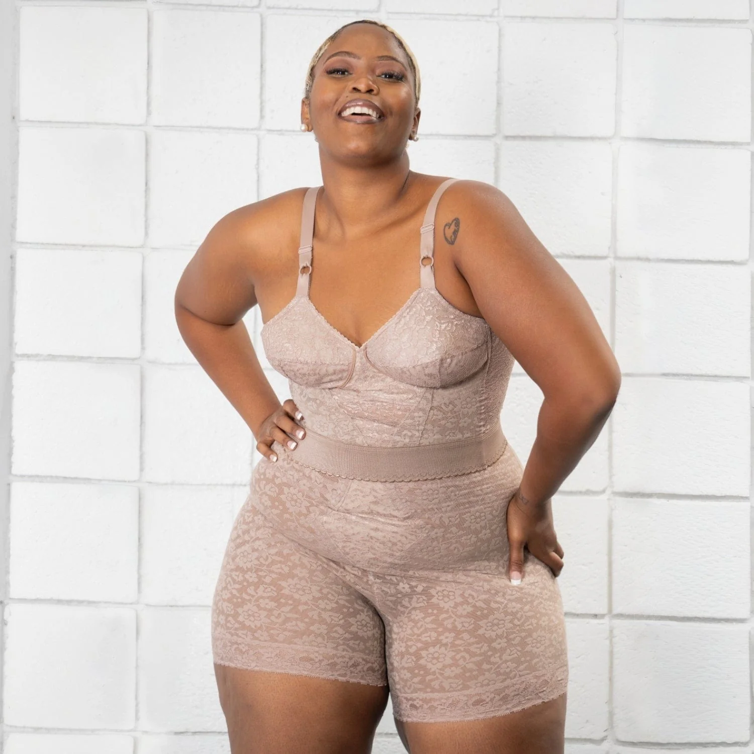 Style 6207 |  No Roll High Waist Lace Thigh Slimmer with Extra Firm Support - Image 33