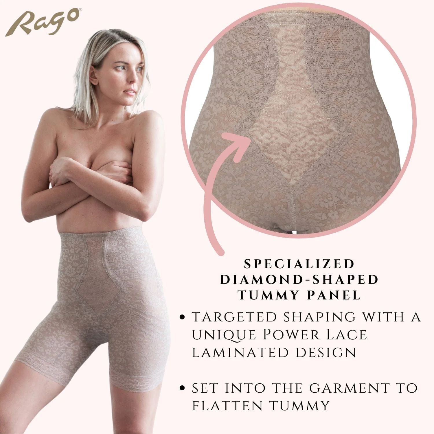 Style 6207 |  No Roll High Waist Lace Thigh Slimmer with Extra Firm Support - Image 36